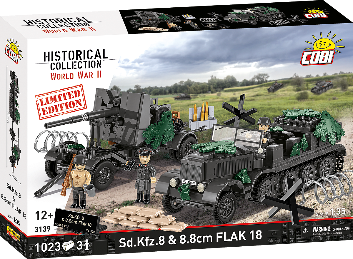 COBI 3139 Sd.Kfz.8 & 8.8 cm Flak18 - Limited Edition