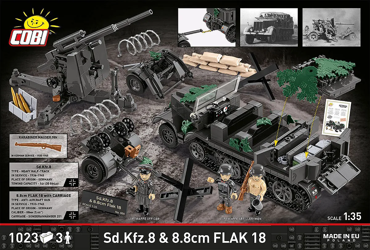 COBI 3139 Sd.Kfz.8 & 8.8 cm Flak18 - Limited Edition